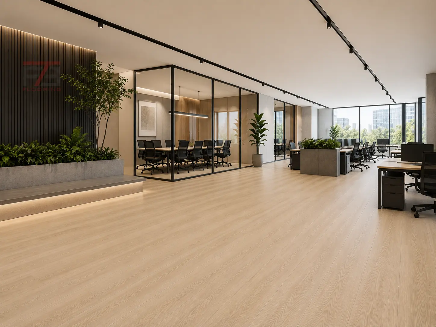 Commercial flooring project by Reflooring